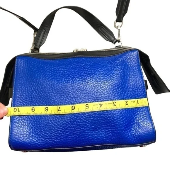 Michael kors blue and black leather Ingrid two way bag rare